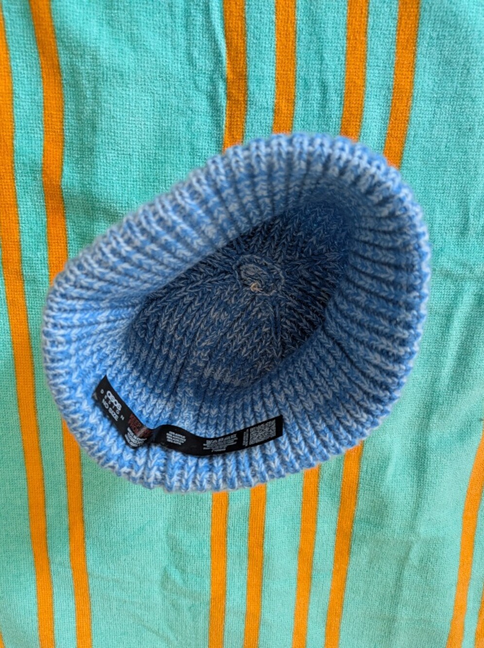 ASOS Blue Marled Ribbed Cuff Beanie - Picture 3 of 4